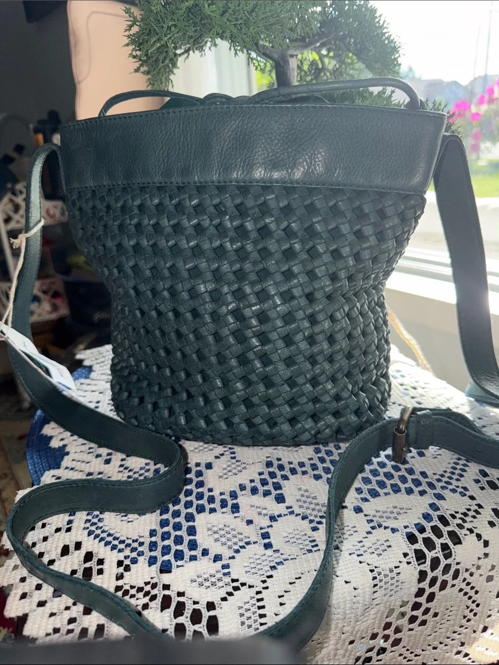 NWT Ashwood Woven Leather Bucket Bag. Crafted in the UK 100% Genuine Leather!